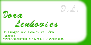 dora lenkovics business card