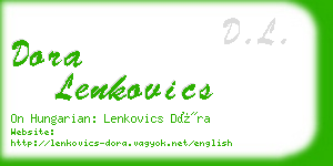 dora lenkovics business card